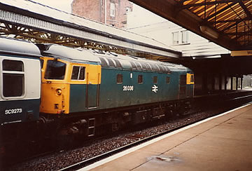 26036 at Arbroath with the 1900 Arbroath to Dundee on 28/04/83. Dave Newman