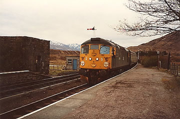 26038 on the 1110 Kyle to Inverness on 30/04/83. Dave Newman