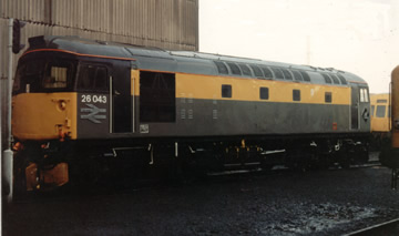 26043 in its new Dutch livery on Eastfield shed. 